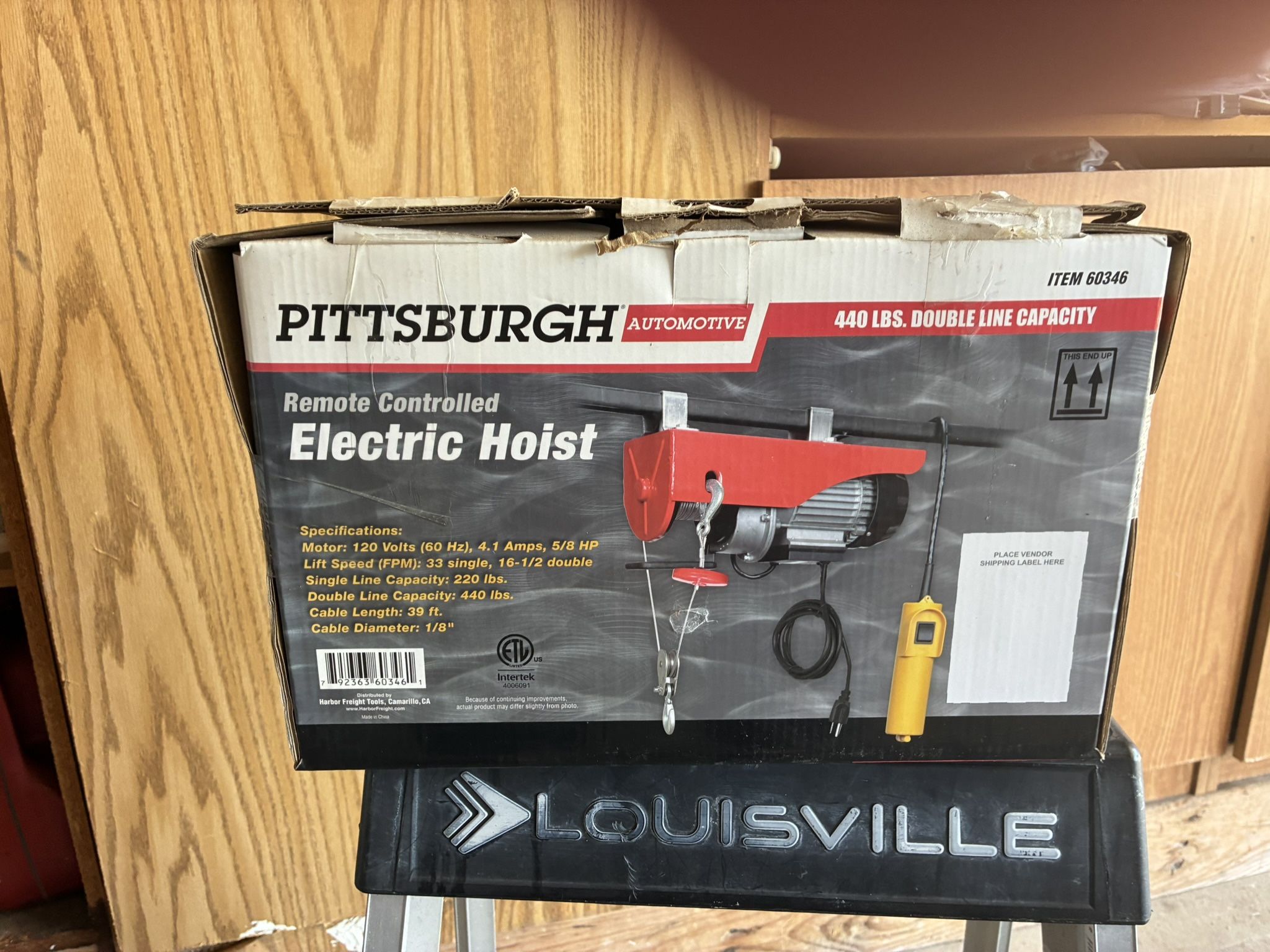 New Pittsburg 440lb Electric Hoist