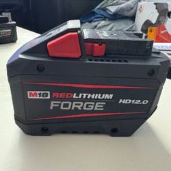 FORGE Milwaukee HD12.0 HD 12ah 12 Ah 12.0 Amp 12.0 High Output Heavy Duty 18 Volt 18v M18 Red Lithium Battery Pilas Bateria