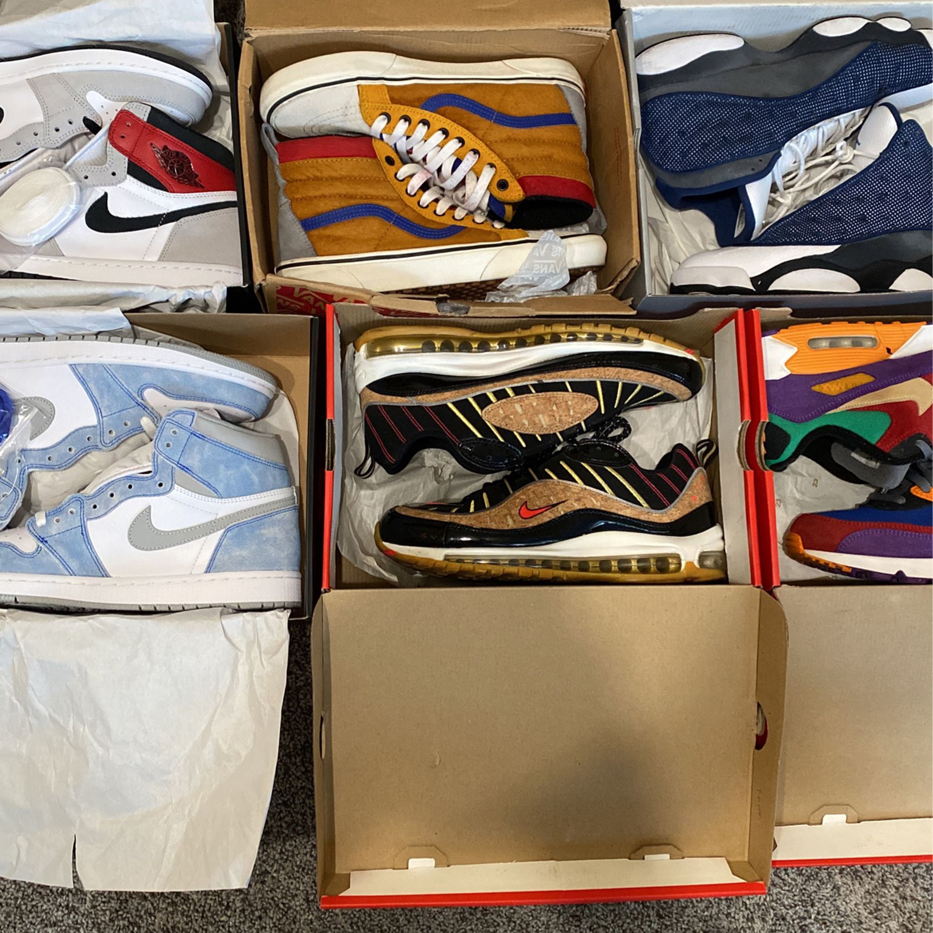 Air Jordans, Nike Air Max, Vans