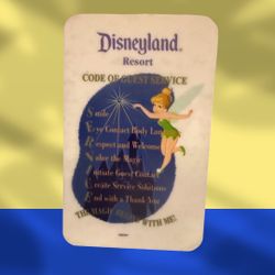 Disneyland Resort Code of Guest Service cast member card