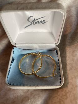 Stainless steel, gold plated earrings