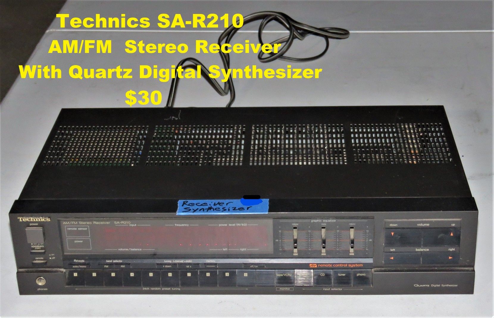 Technics SA-R210 AM / FM Stereo Receiver with quartz digital synthesizer