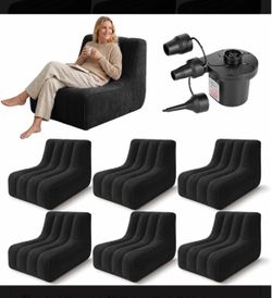 Set of 6 inflatable chairs