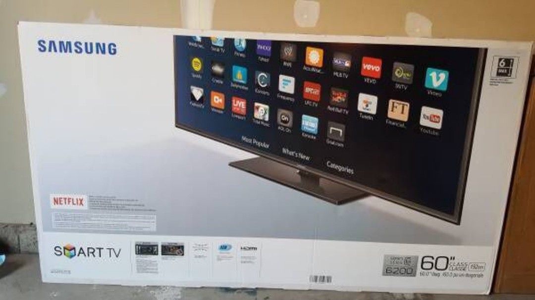 60" SAMSUNG UN60J6200 LED SMART TV 120 MR 1080P (FREE DELIVERY) for