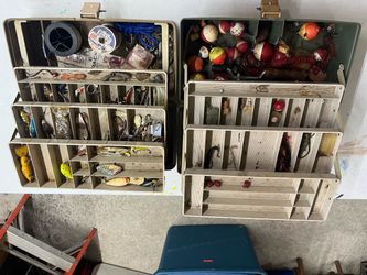 Assorted tackle boxes