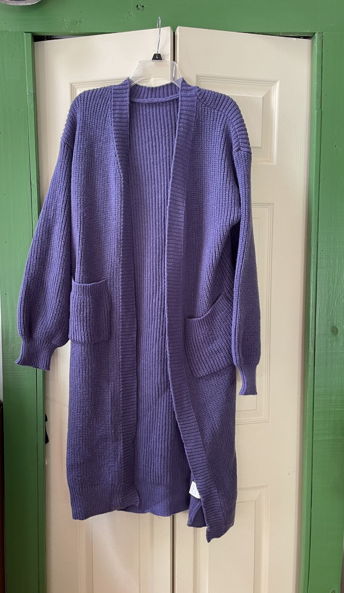Ladies Long Open Cardigan