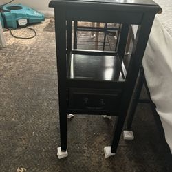 Black Bedside Table 