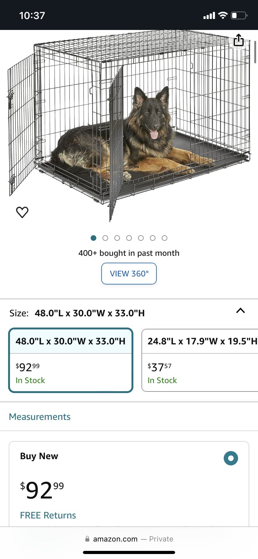 Large Dog Crate New 