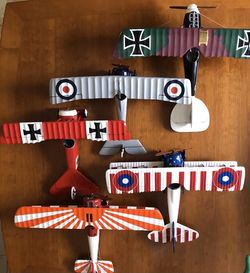 (5) WW1 Fighter Aircraft models
