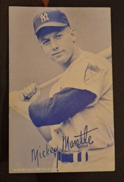 Mickey Mantle 1980 Hall of Fame Exhibit Card