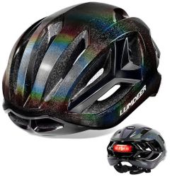 LUMDEER Hcar Adults Bike Helmet with Magnetic Buckle & Light- Size L- Aurora Black 
