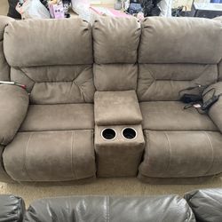 Two Recliner Couches Theatre Style