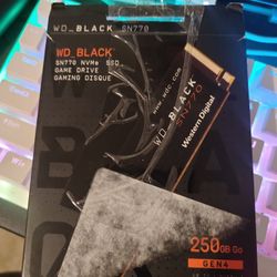 Western digital black SSD NVMe 250gb