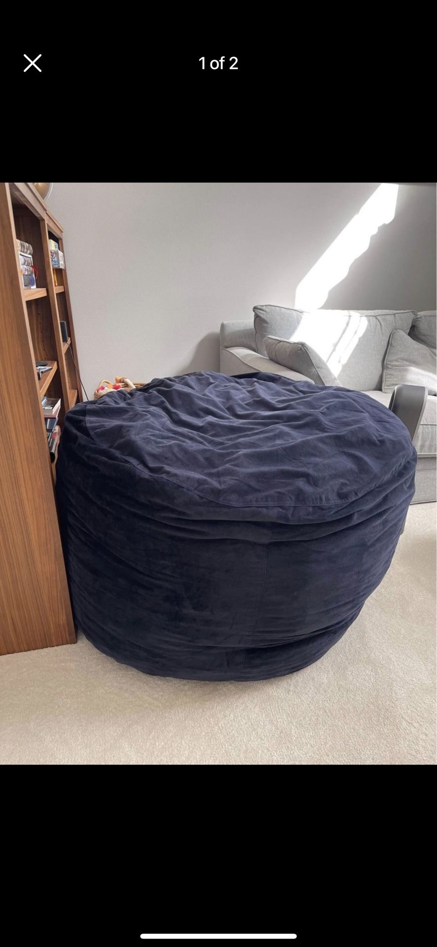 Amazon Basic Memory Foam Filled Bean Bag Chair