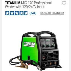 Mig 170 Titanium Welder  