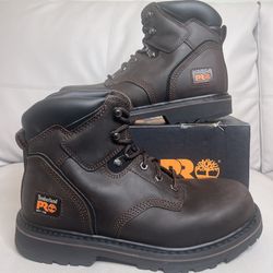 Timberland PRO Pit Boss Brown Soft Toe 6 Inch Boots Shoes Men’s Size 8