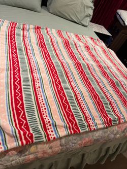 Striped Fleece Throw Blanket