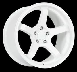🔥 Katana Racing HR05 Gloss White Wheels – 18x9.5 | 5x114.3 | +22 / +35mm 🔥