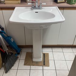 For Sale Bathroom Full Pedestal and Faucet 