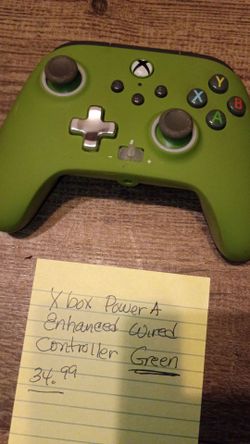 XBOX POWER A ENHANCED WIRED CONTROLLER GREEN