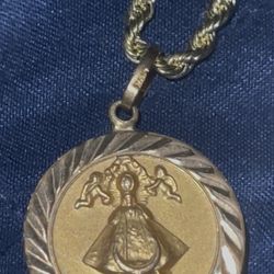 Trying to trade up to Pokemon 10k gold 2mm pendant Our Lady of San Juan de los Lagos 4g