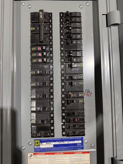 Square D NQ 400 Amp 208/240V 3 Phase Electrical Breaker Panel