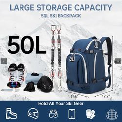 Large Miggeey Ski Boot Bag Travel Backpack Snowboard Waterproof