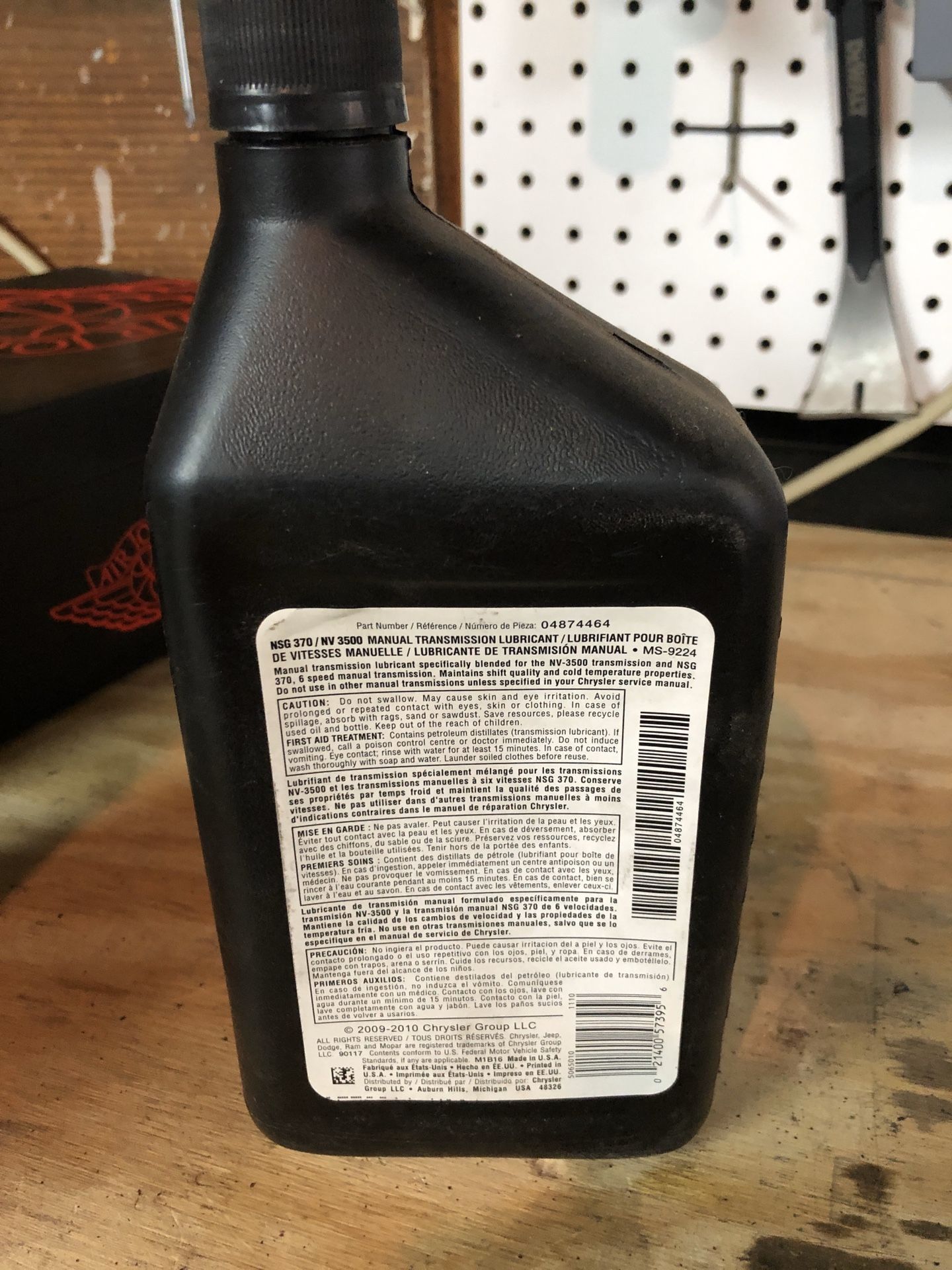 MOPAR OEM NSG370 Manual Transmission Fluid for Sale in Pasadena, CA