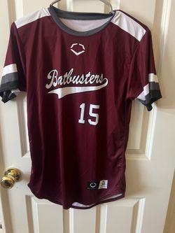 Girls large evoshield Batbuster Jersey maroon #15