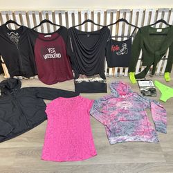 Women’s variety, bundle, set of different design, designer and style clothing size medium