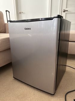 Galanz Mini Fridge and Freezer Stainless Steel