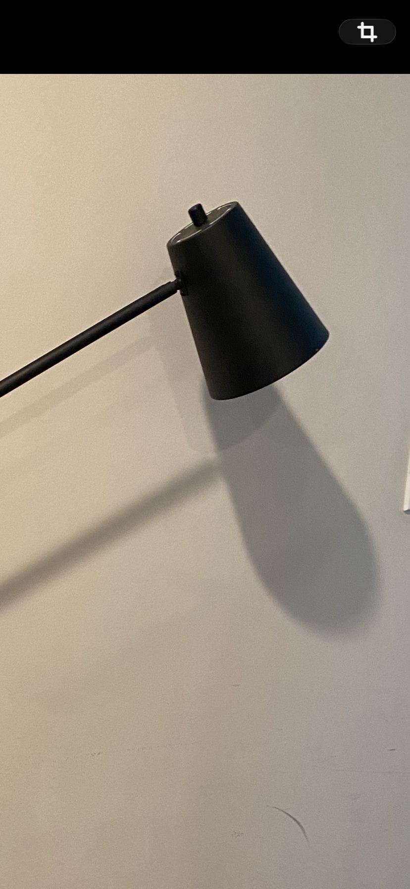 Modern Minimalistic Floor Lamp In Black Matte Finish And Adjustable Arm