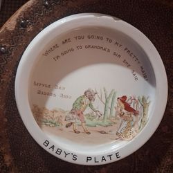Antique Little Red Riding Hood Baby Plate Bowl