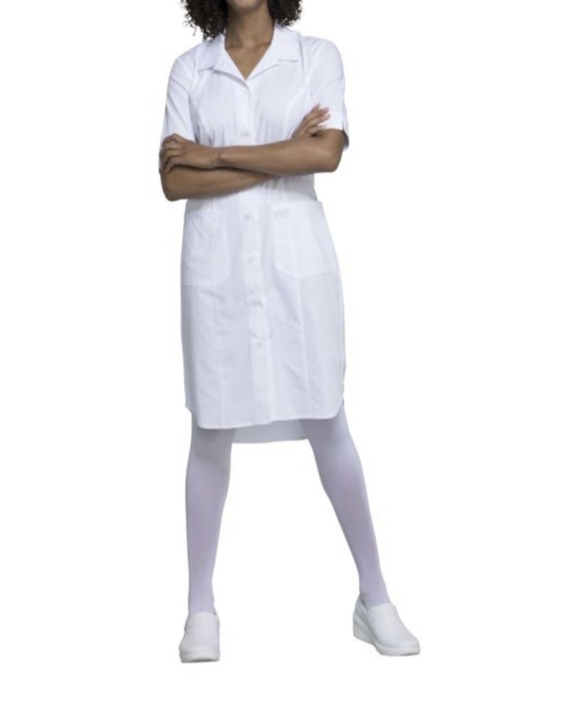 White Scrub Nursing Dress