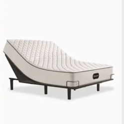 SERTA TWIN XL MATTRESS: Oasis Sleep 12" Extra Firm Mattress  + Adjustable Frame