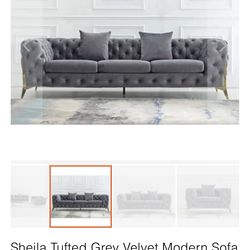 Dark Grey Sofa and Loveseat Good Condition