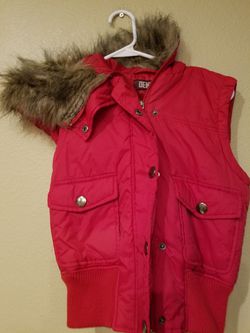 Ladies Size Medium insulated vest with hood