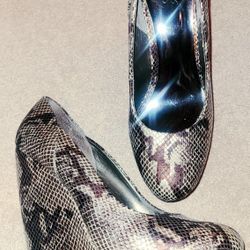 Carlos by Carlos Santana Faux Snakeskin Wedges