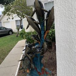 Dolphin Water fountain Statue 