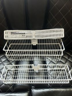 White Wire Storage Baskets