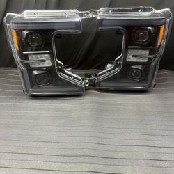 2020 - 2022 Ford F250 F-250 F350 Headlights Black LED NEW