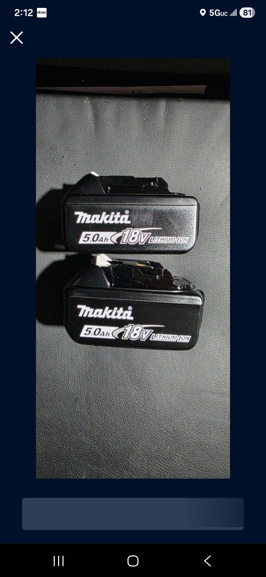 2 5.0 Makita Batteries New