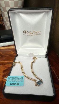 Gold plated topaz bracelet