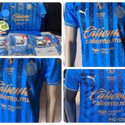 S,M,L,Xl,2XL,3XL,4XL slim fit available Soccer Chivas Guadalajara new jersey 3rd kid blue  2026 azul terser uniforme el rebaño sagrado  New Jersey  20
