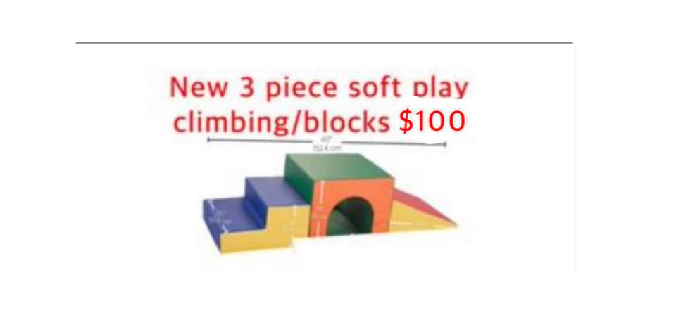 New 3 Piece Soft Play Climbing Blocks For Baby’s $100 firm East Palmdale