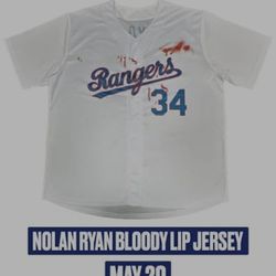 NOLAN RYAN BLOODY JERSEY