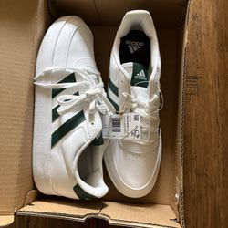 Brand New Size 13 adidas Breaknet 2.0 Green Logo On White Men's Sneaker