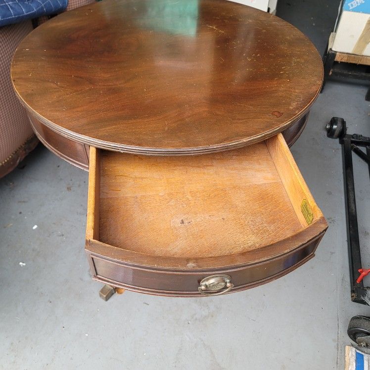 Round Table With Drawer Brandt Brand