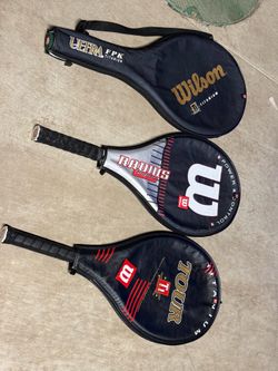 3 tennis rackets