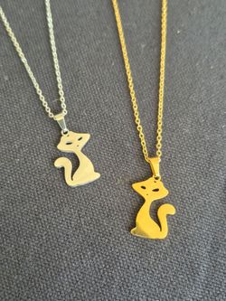 2pc cat necklace